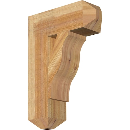 Ekena Millwork Funston Craftsman Rough Sawn Bracket, Western Red Cedar, 6"W x 18"D x 26"H BKT06X18X26FST04RWR